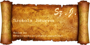 Szokola Johanna névjegykártya
